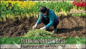 cleaning garden beds