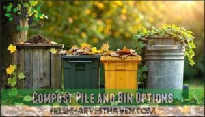 compost pile and bin options