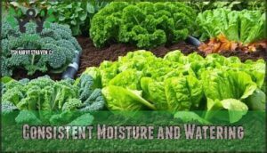consistent moisture and watering