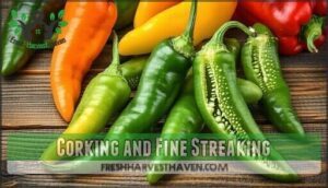 corking and fine streaking