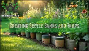 creating beetle banks and traps