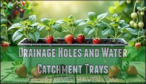 drainage holes and water catchment trays
