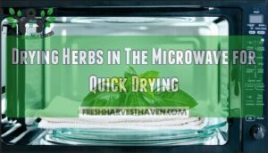 drying herbs in the microwave for quick drying