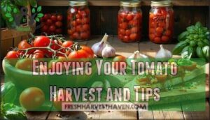 enjoying your tomato harvest and tips