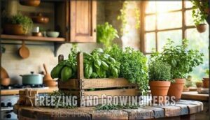 freezing and growing herbs