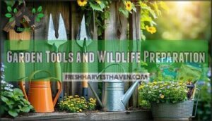 garden tools and wildlife preparation