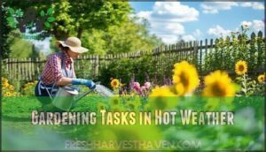 gardening tasks in hot weather