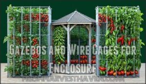 gazebos and wire cages for enclosure