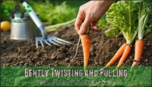 gently twisting and pulling
