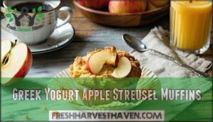 greek yogurt apple streusel muffins