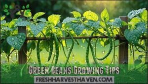 green beans growing tips