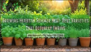 growing herbs in summer heat