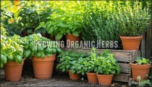 growing organic herbs