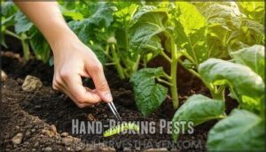 hand-picking pests