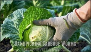 handpicking cabbage worms