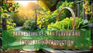 harvesting at peak flavor and encouraging production