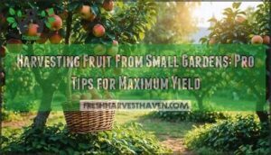 harvesting fruit from small gardens