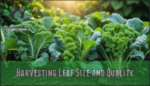 harvesting leaf size and quality