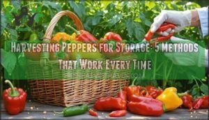 harvesting peppers for storage