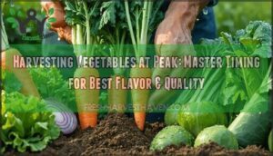 harvesting vegetables at peak