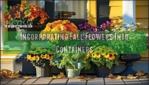 incorporating fall flowers into containers