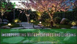 incorporating water features and lighting