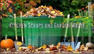 kitchen scraps and garden waste