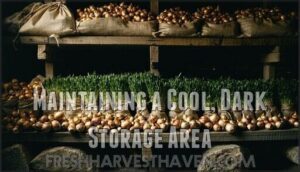 maintaining a cool, dark storage area