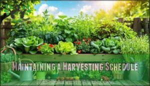 maintaining a harvesting schedule