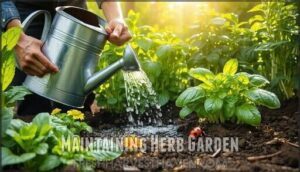 maintaining herb garden