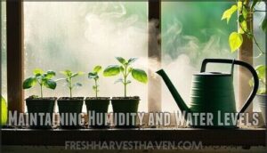 maintaining humidity and water levels