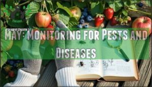 may: monitoring for pests and diseases
