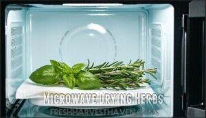 microwave drying herbs