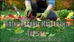 mixing organic matter into top soil