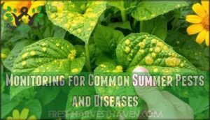 monitoring for common summer pests and diseases