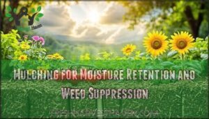mulching for moisture retention and weed suppression