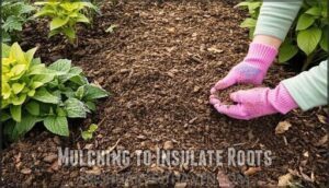mulching to insulate roots