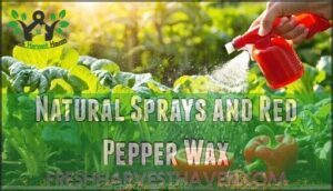 natural sprays and red pepper wax