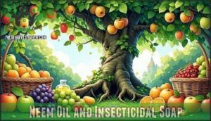 neem oil and insecticidal soap