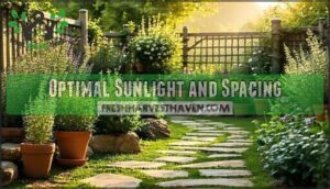 optimal sunlight and spacing