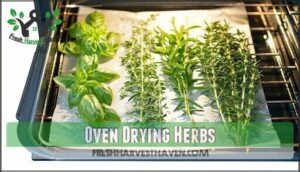 oven drying herbs