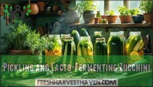 pickling and lacto-fermenting zucchini