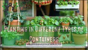 planting in different types of containers
