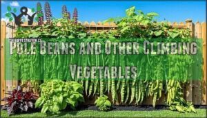 pole beans and other climbing vegetables