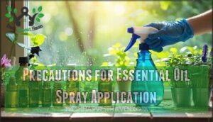 precautions for essential oil spray application