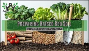 preparing raised bed soil