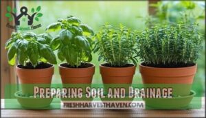 preparing soil and drainage