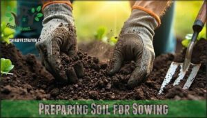 preparing soil for sowing