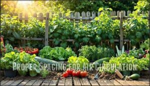 proper spacing for air circulation