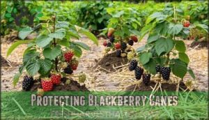 protecting blackberry canes
